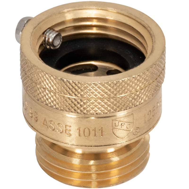 Eastman 3/4 Inch FHT x 3/4 Inch MHT Hose Bibb Anti Siphon Vacuum Breaker, Brass Plumbing Fitting, 20199 - Image 1